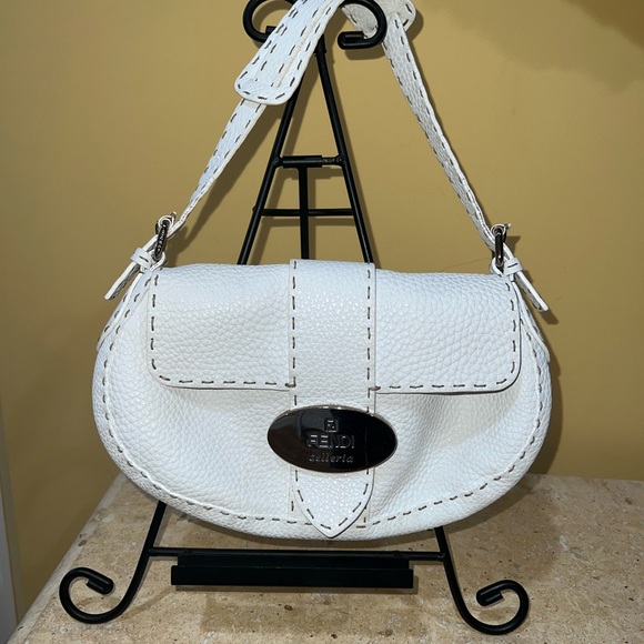 Fendi Handbags - Fendi Selleria Pebbled Shoulder Bag